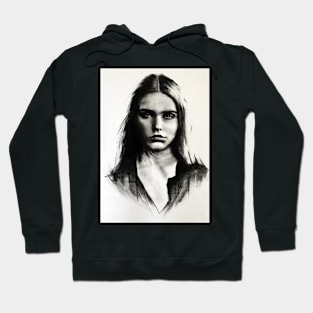 Cara, charcoal sketch Hoodie